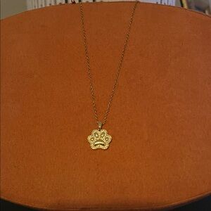 New Gold Paw Pendant Necklace